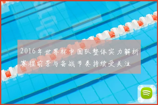 2016年世界杯中国队整体实力解析赛程前景与备战节奏持续受关注